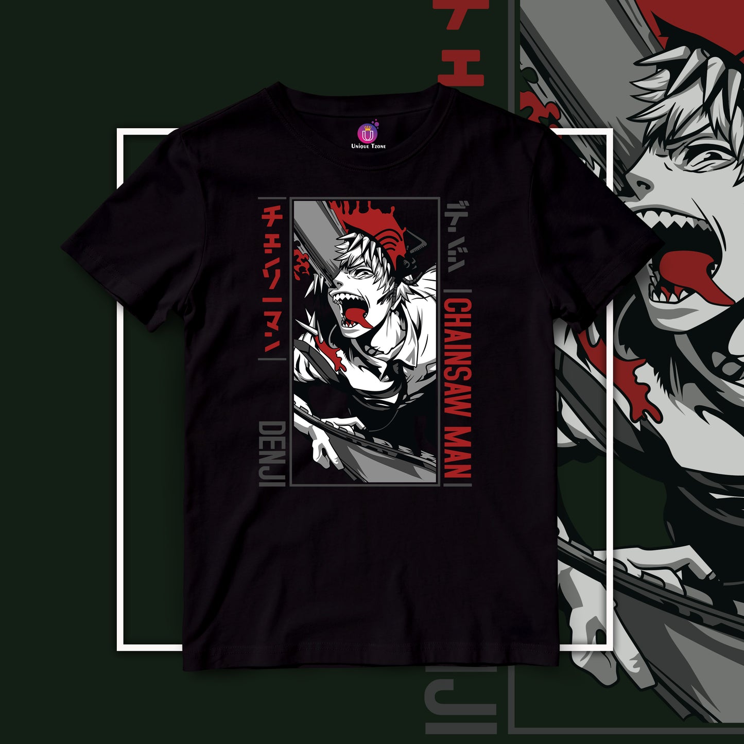 Chainsaw Man Denji Anime Graphics Half Sleeve Unisex Anime Tshirt