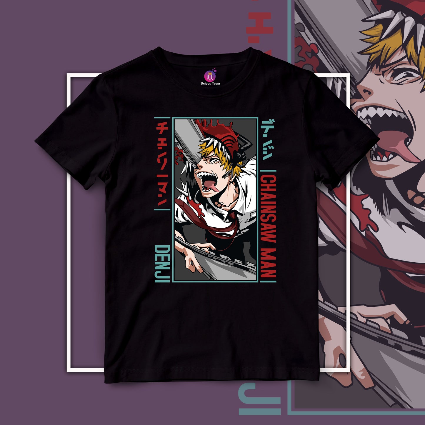Chainsaw Man Half Sleeve Unisex Anime Graphics Tshirt