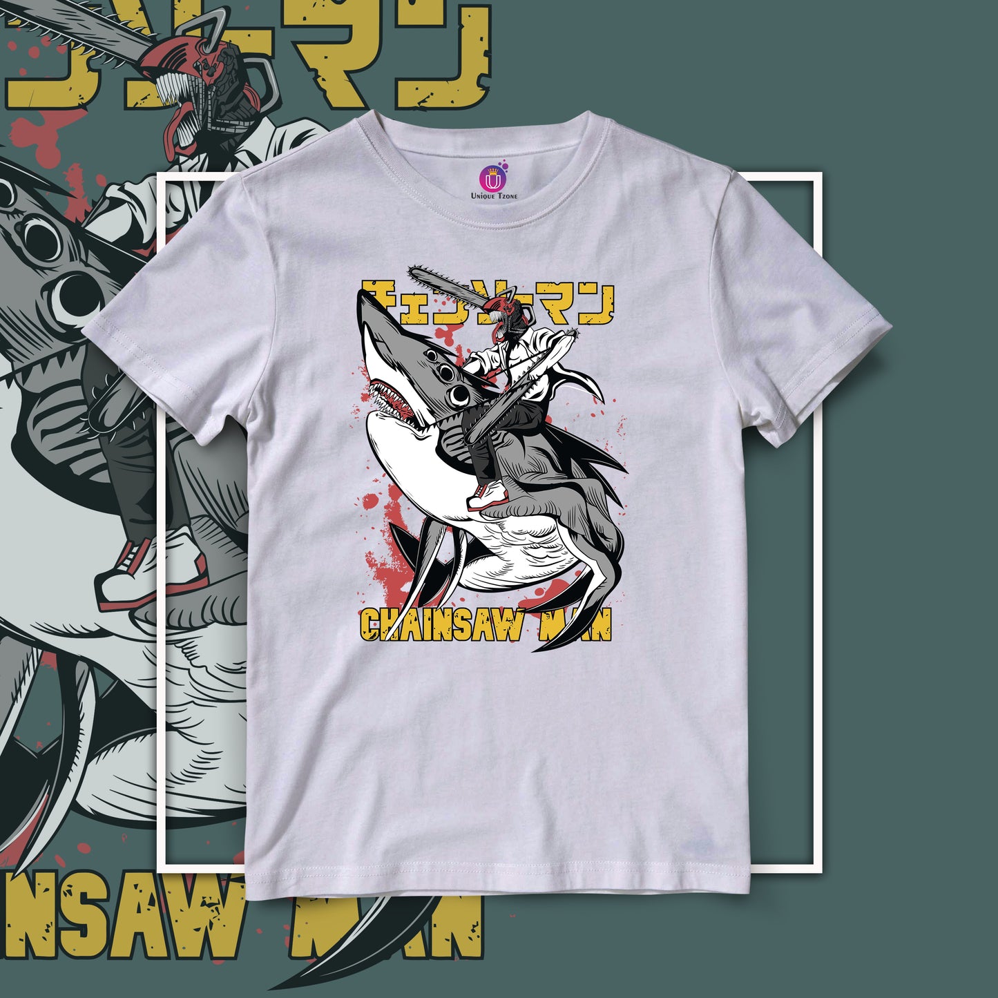 Chainsaw Man Final Cut Anime Graphics Round Neck Half Sleeve Unisex Cotton Tshirt