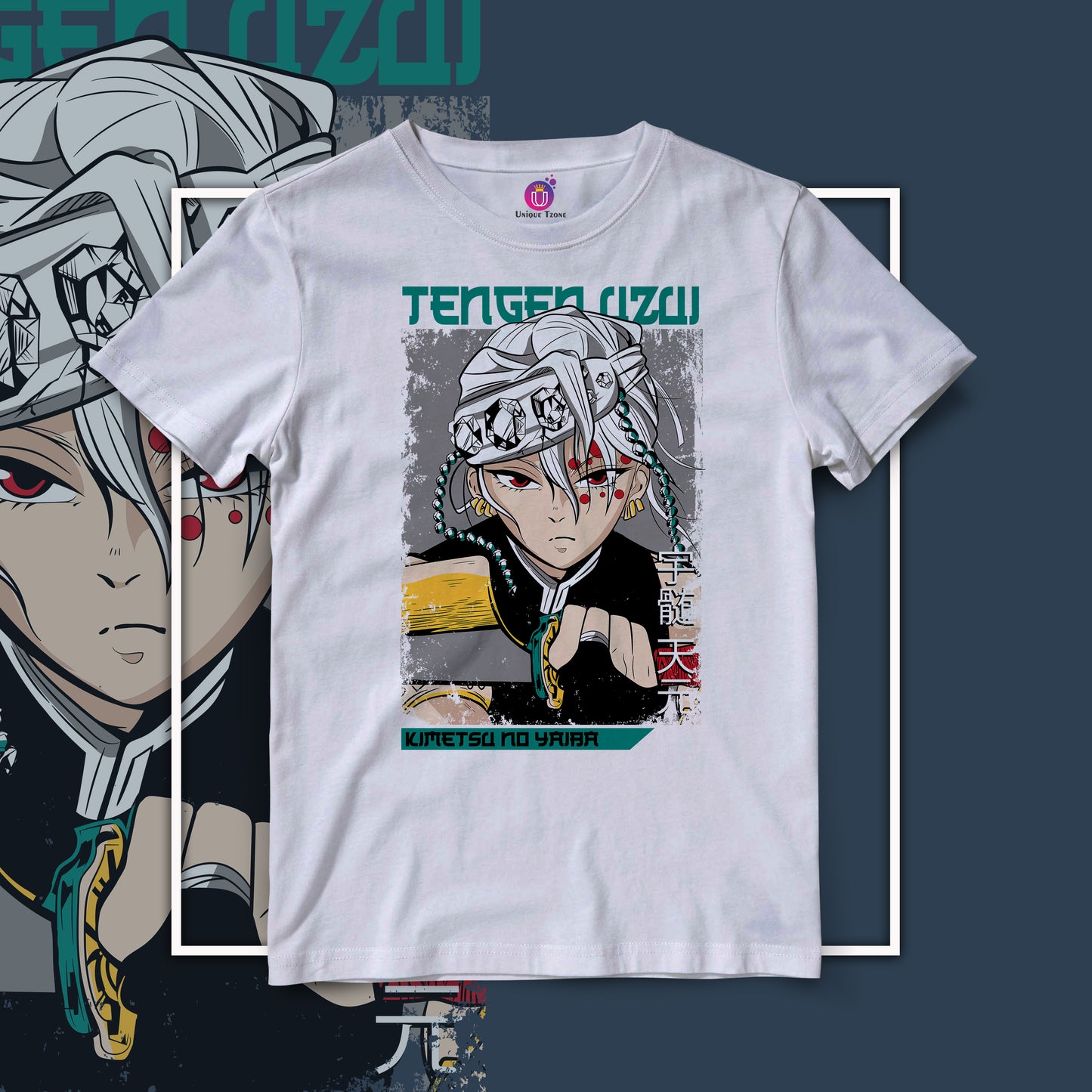 Tenzen Uzui Demon Slayer Anime Graphics Half Sleeve Unisex Tshirt