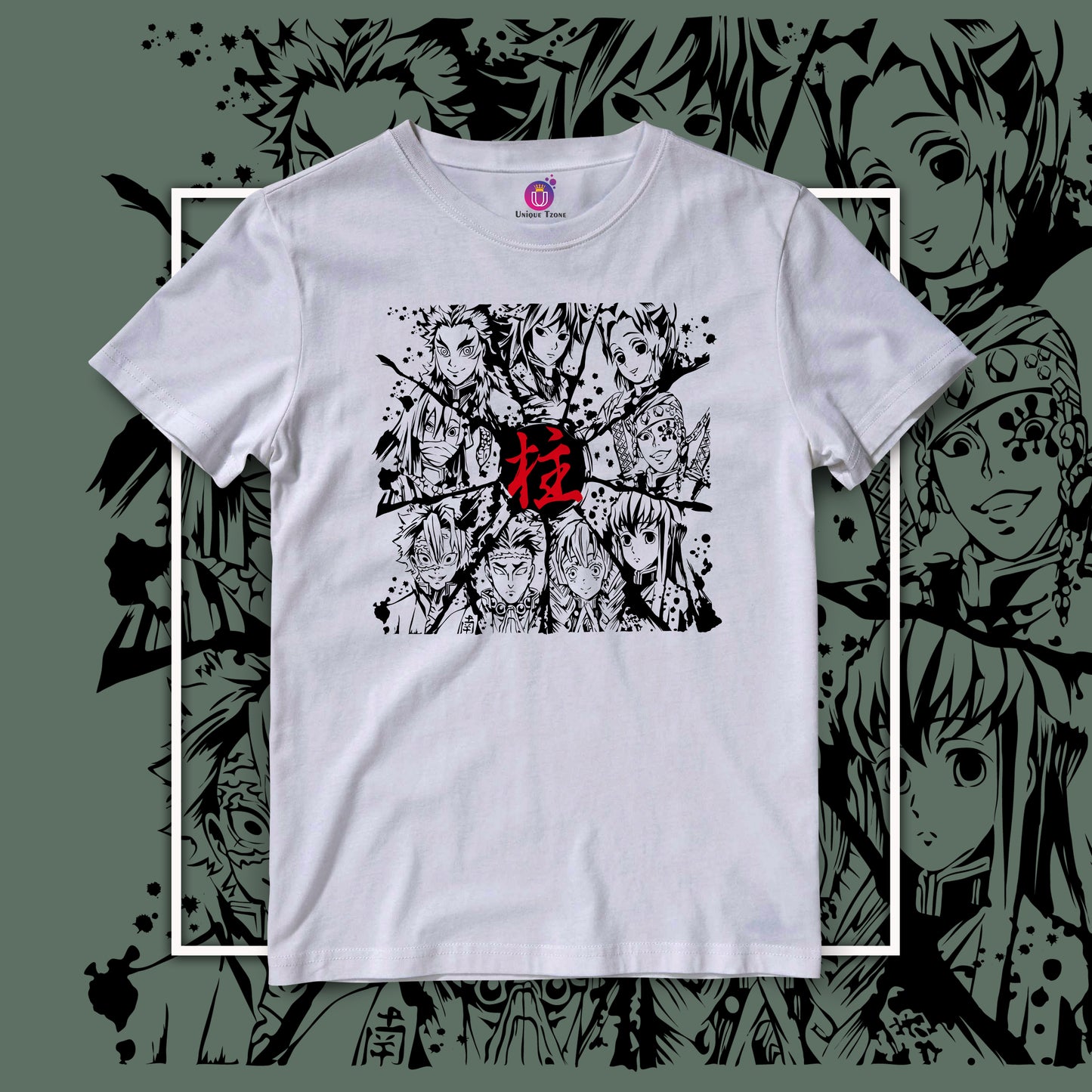 Hashira Gang Demon Slayer Anime Graphics Unisex Cotton Tshirt