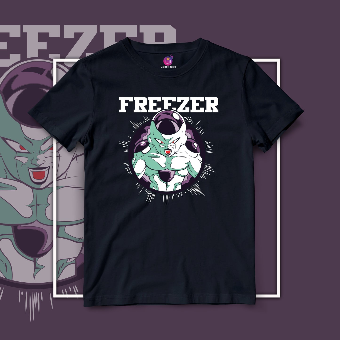Freezer Anime Graphics Dragon Ball Z Half Sleeve Round Neck Unisex Anime Tshirt