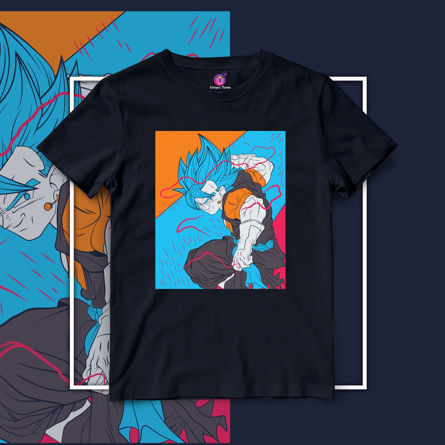 Dragonball Z Goku Anime Graphics Half Sleeve Round Neck Unisex Cotton Tshirt