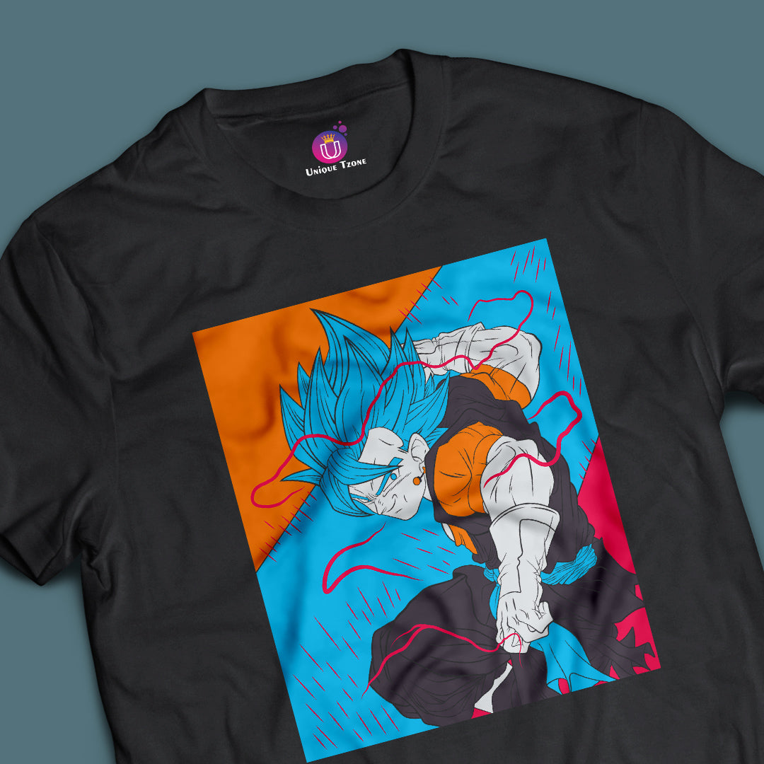 Dragonball Z Goku Anime Graphics Half Sleeve Round Neck Unisex Cotton Tshirt