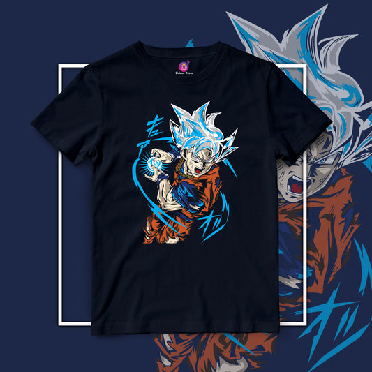 Goku Throwing Thuder Lighting Ball Dragon Ball Z Half Sleeve Round Neck Unisex Anime Tshirt