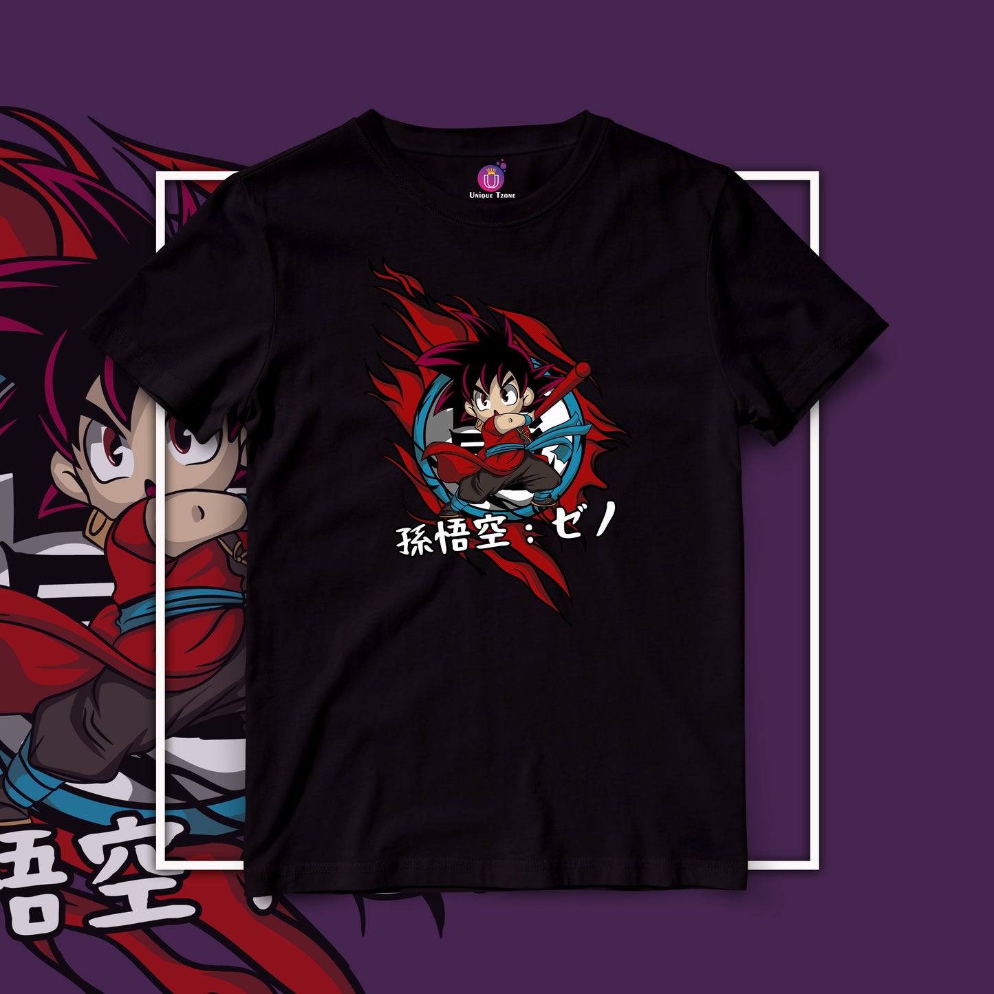 Goku Son Dragon Ball Z Anime Graphics Half Sleeve Unisex Round Neck Cotton Tshirt