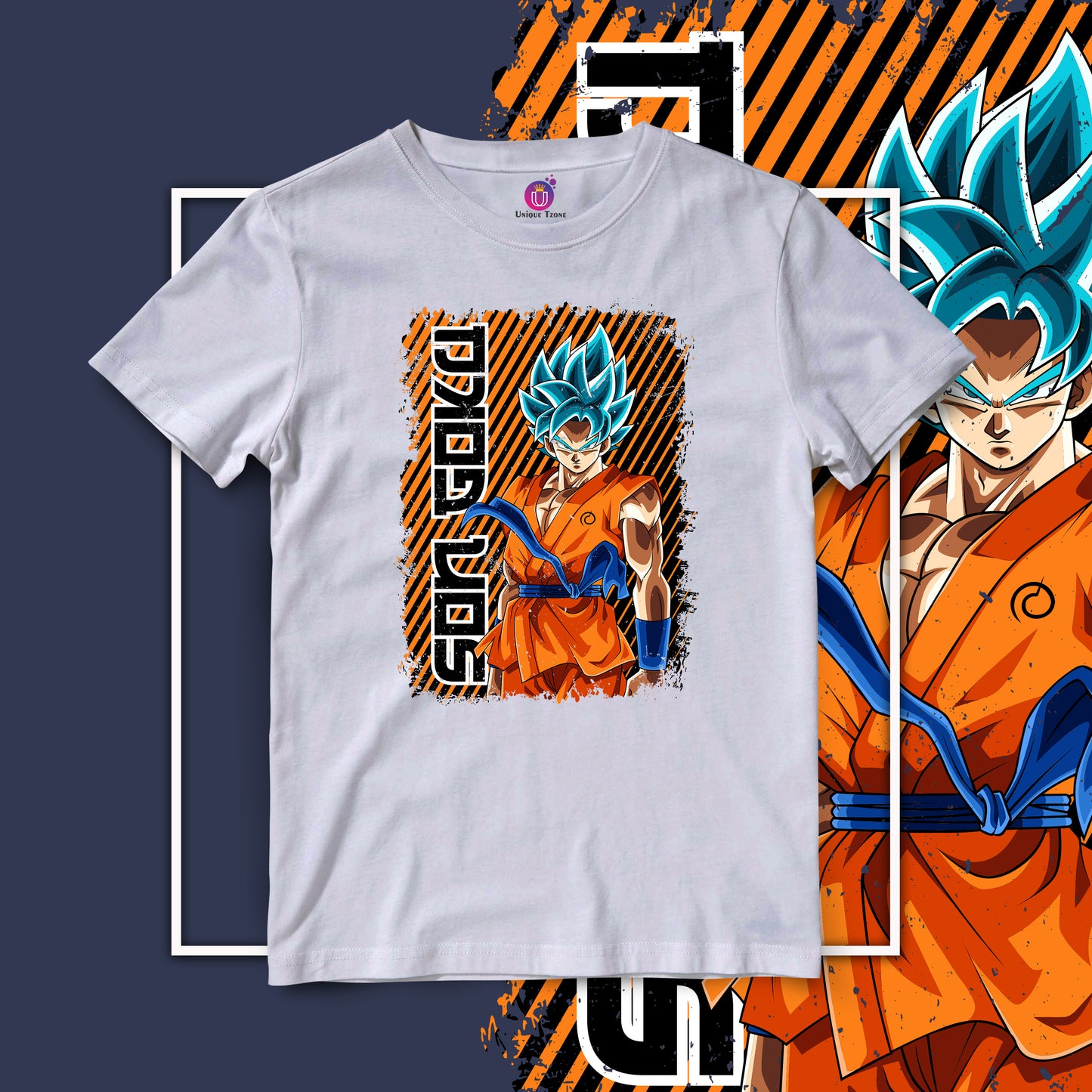 Son Goku Anime Graphics Unisex Half Sleeve Cotton Tshirt
