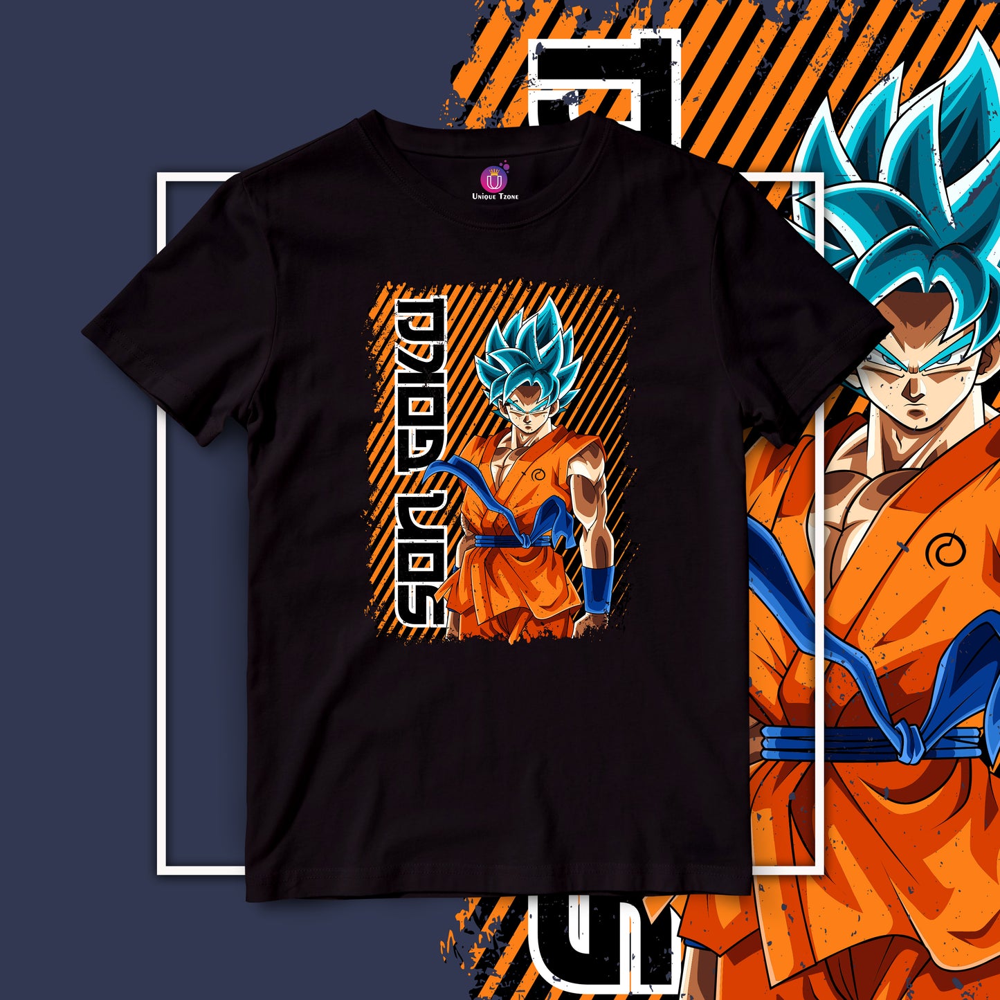Son Goku Anime Graphics Unisex Half Sleeve Cotton Tshirt