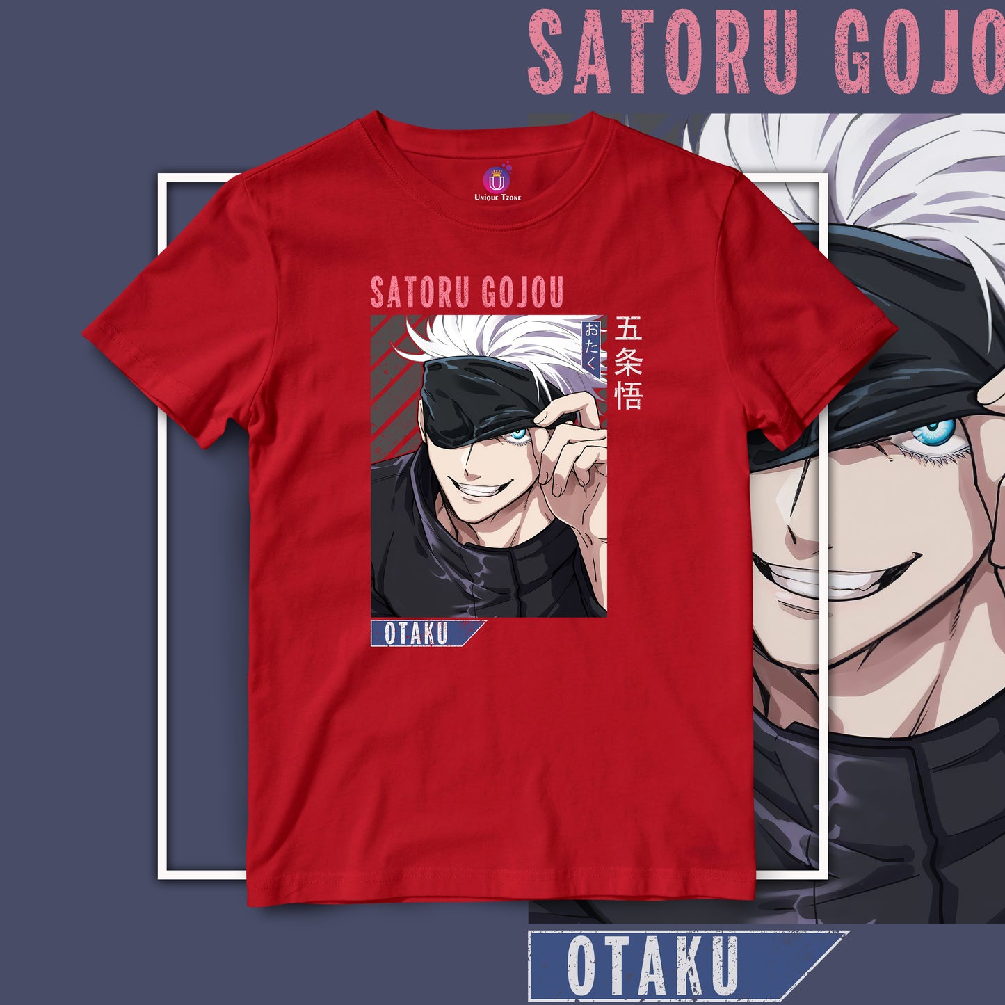 Satoru Gojo Jujutsu Kaisen Anime Graphics Half Sleeve Unisex Tshirt