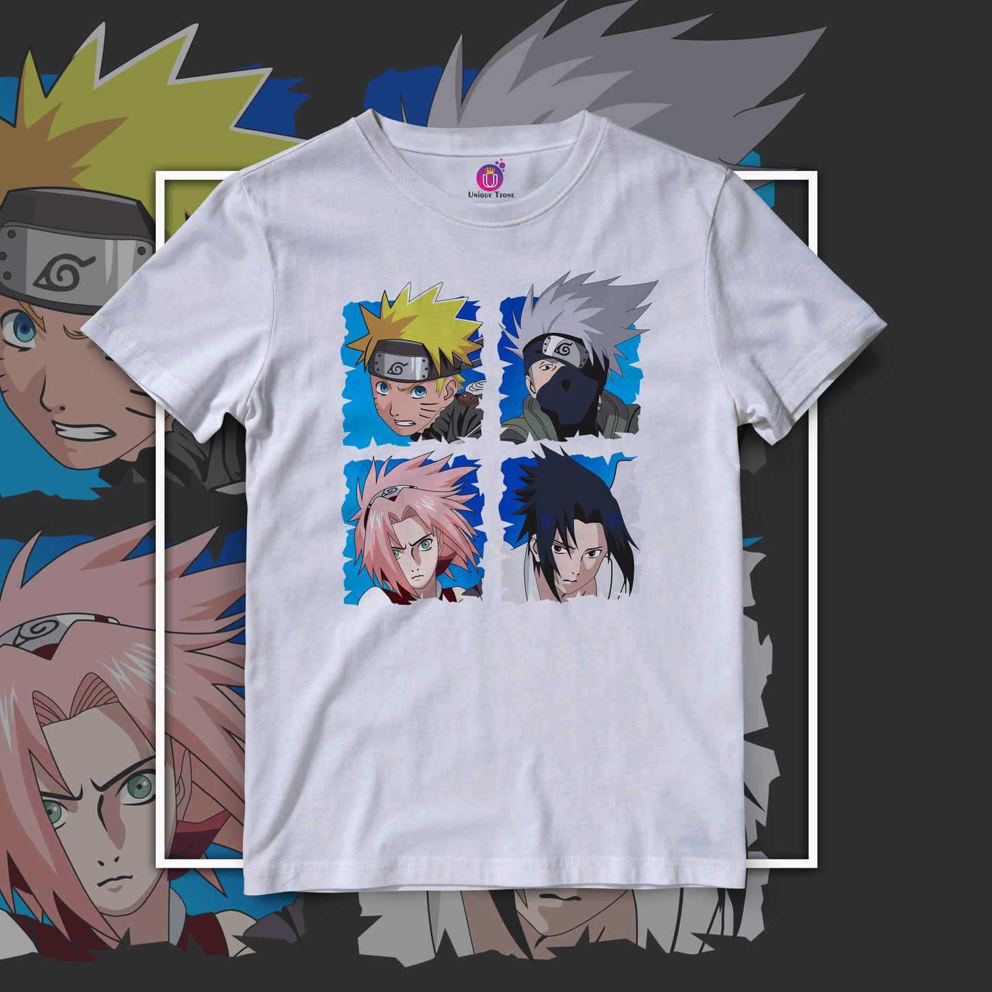 Naruto Mood On Half Sleeve Unisex Anime Graphics Tshirt