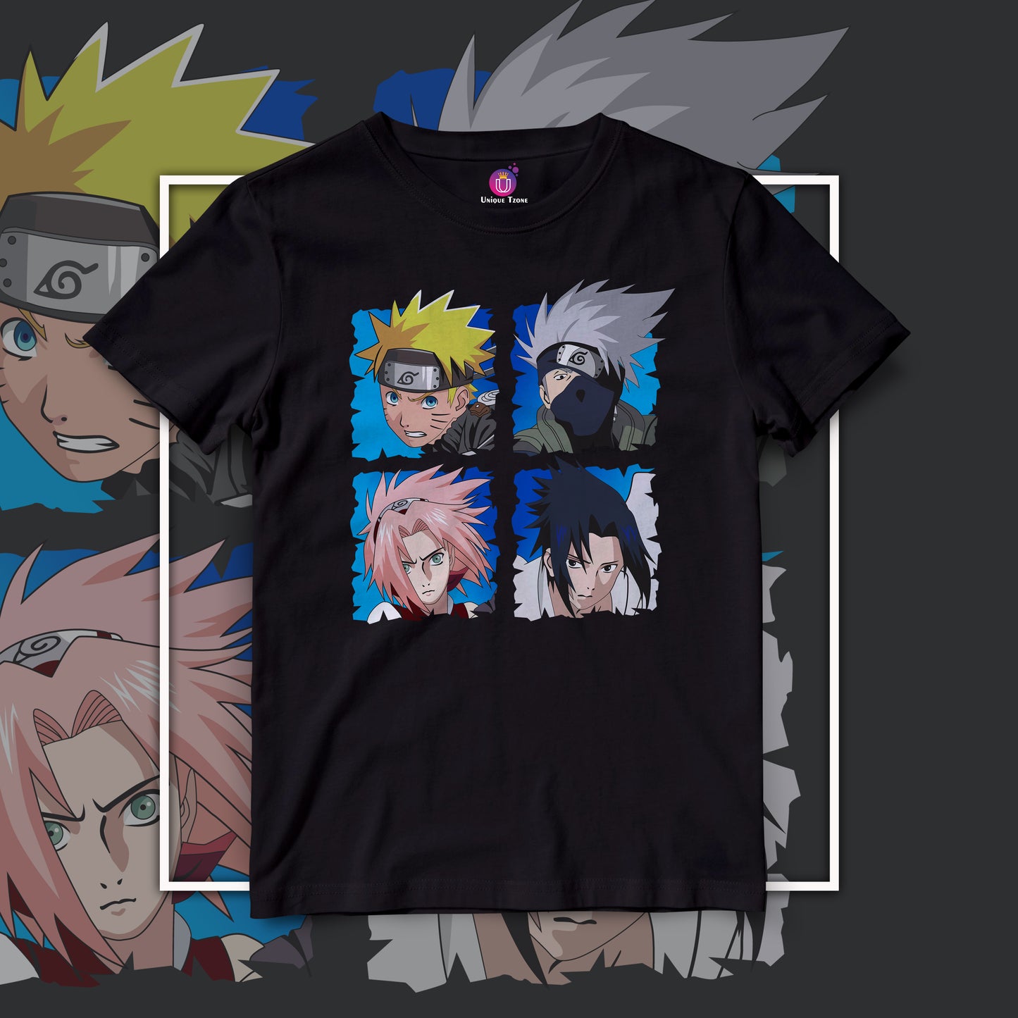 Naruto Mood On Half Sleeve Unisex Anime Graphics Tshirt