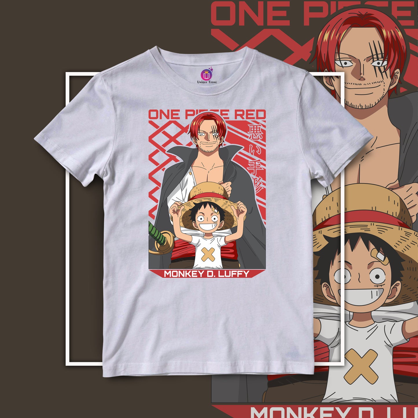 Child Luffy One Piece Half Sleeve Unisex Anime Tshirt