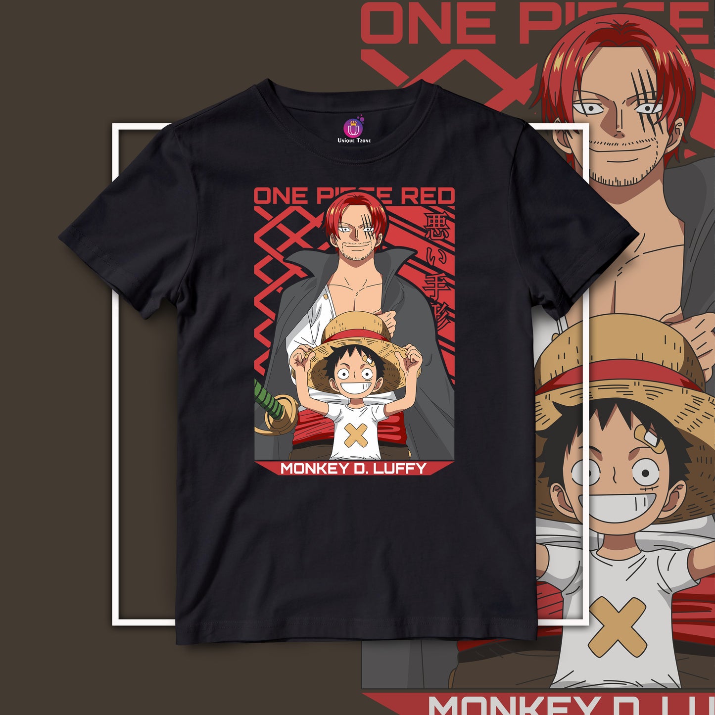 Child Luffy One Piece Half Sleeve Unisex Anime Tshirt