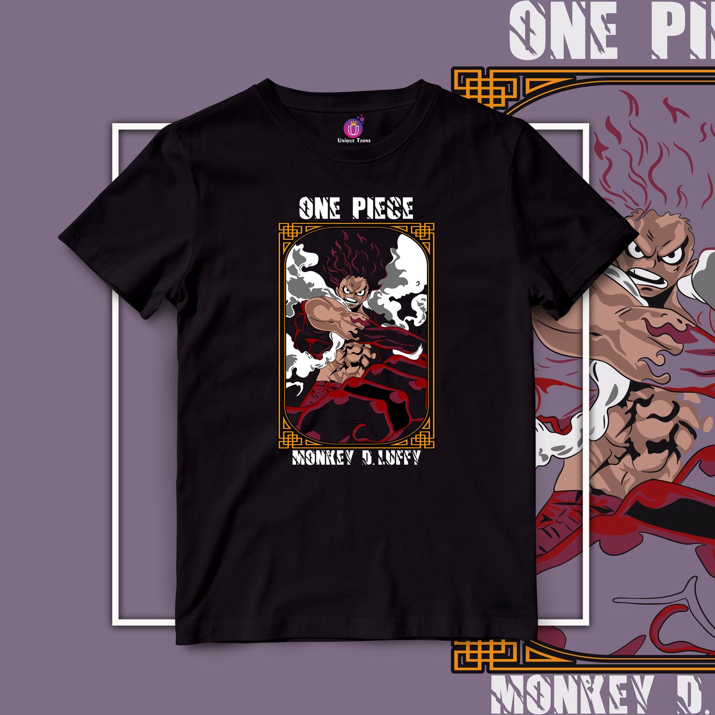 Pirate Luffy One Piece Anime Graphics Half Sleeve Round Neck Unisex Tshirt