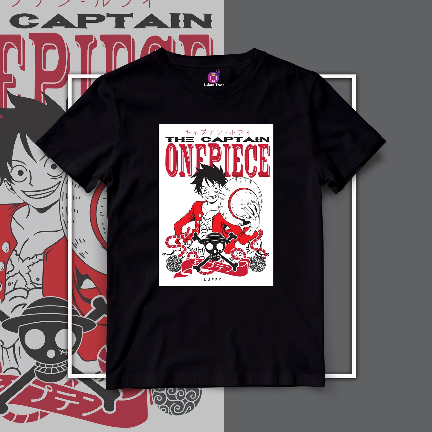 The Captain One Piece Round Neck Half Sleeve Unisex Anime Tshirt