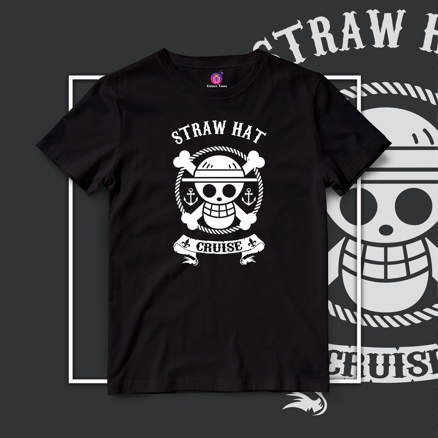 Straw Hat Cruise One Piece Half Sleeve Unisex Anime Tshirt