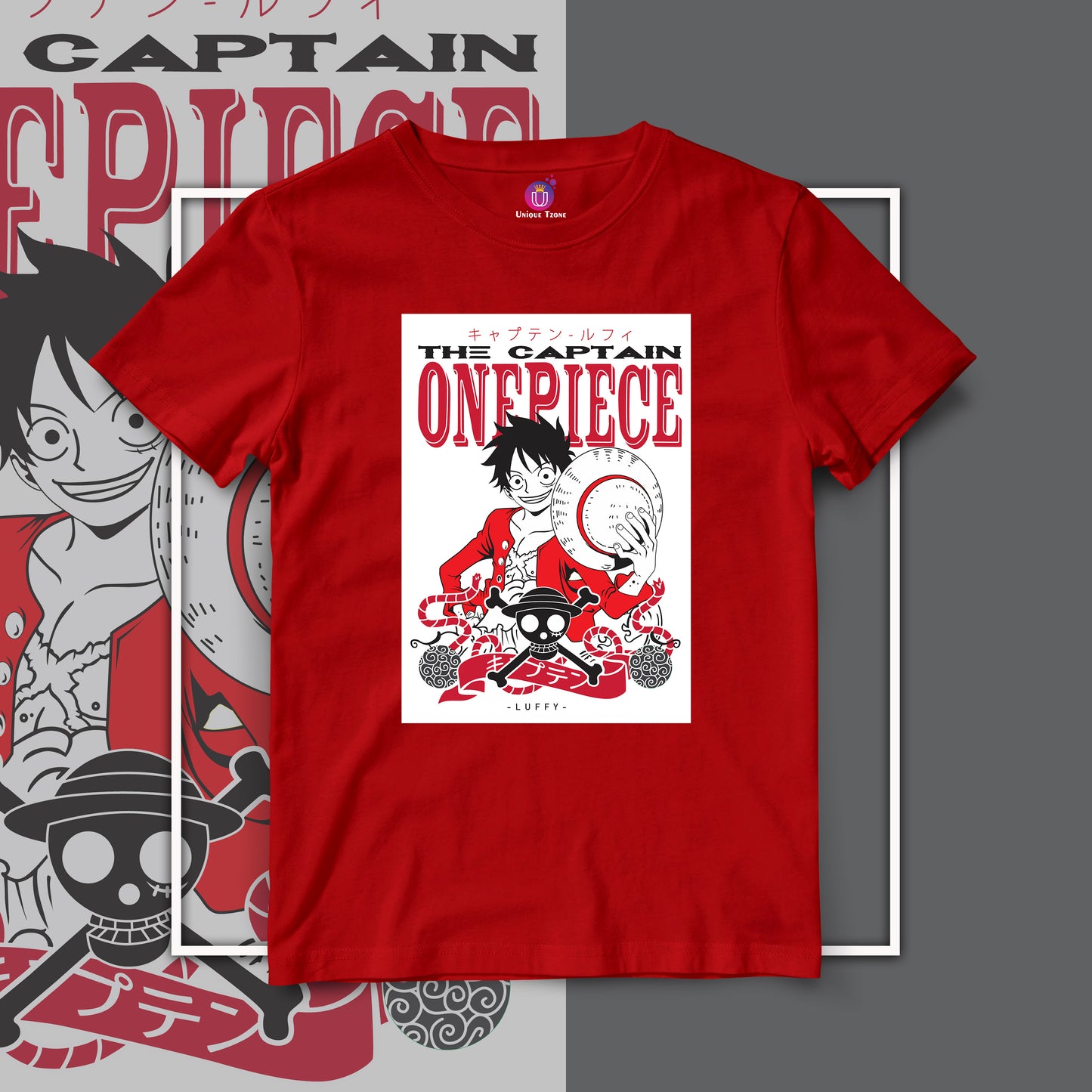 The Captain One Piece Round Neck Half Sleeve Unisex Anime Tshirt