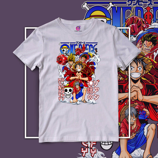 Don't Underestimate With LUffy One Piece Anime Graphics Half Sleeve Unisex Round Neck Cotton Tshirt