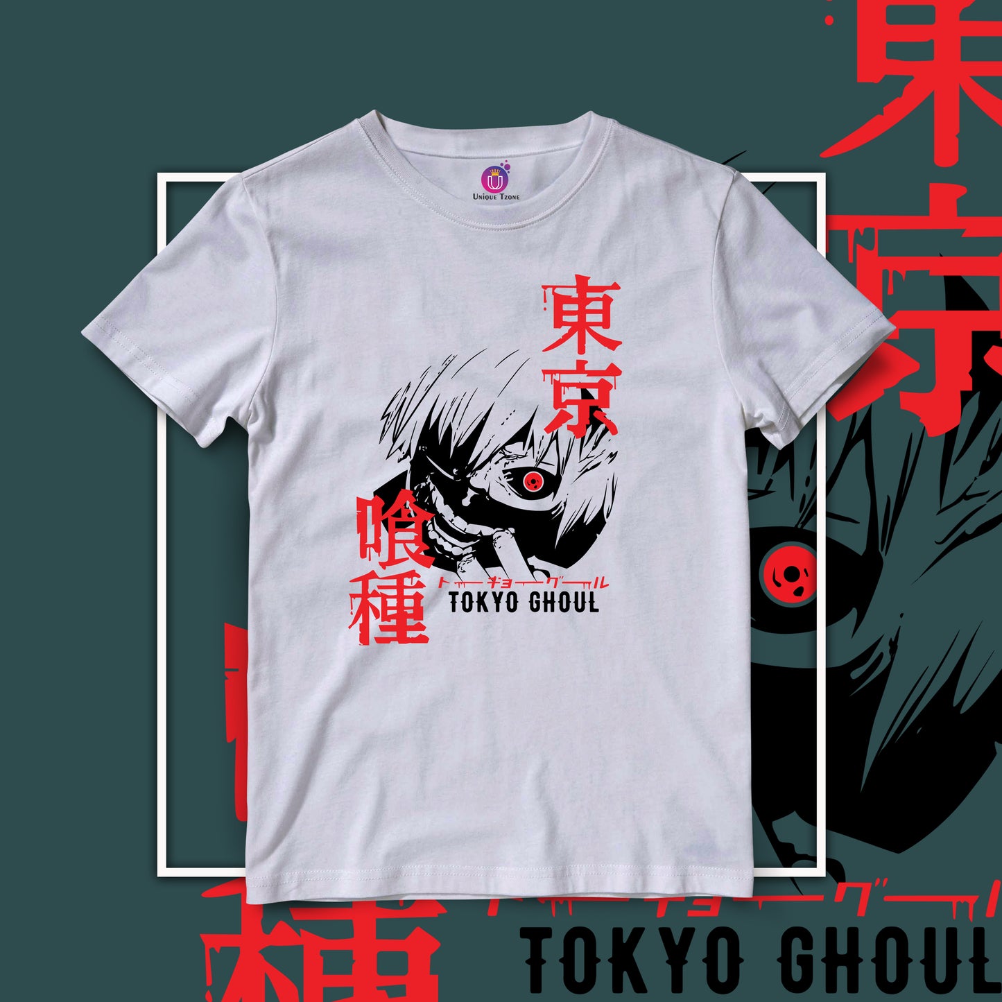Ghoul Transform Tokyo Ghoul Anime Graphics Half Sleeve Round Neck Unisex Tshirt