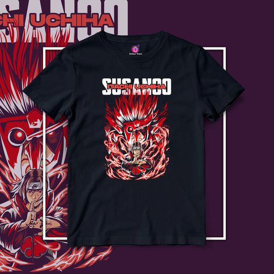 Susanoo Itachi Uchiha Anime Graphics Half Sleeve Unisex Round Neck Premium Cotton Tshirt