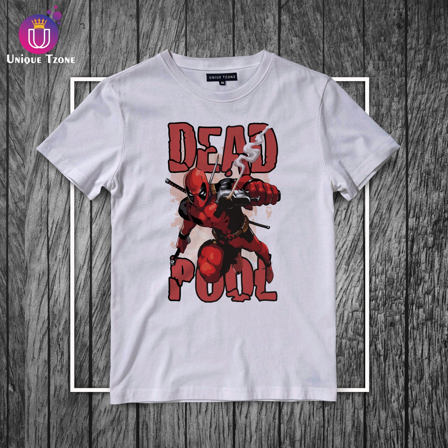 Dead Pool Badass Marvel Round Neck Half Sleeve Cotton T-shirt