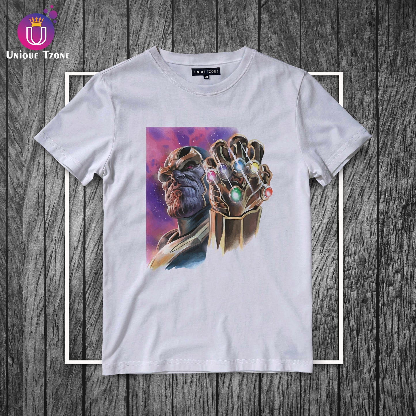 Thanos Infinity Stones Round Neck Half Sleeve Marvel Cotton T-shirt