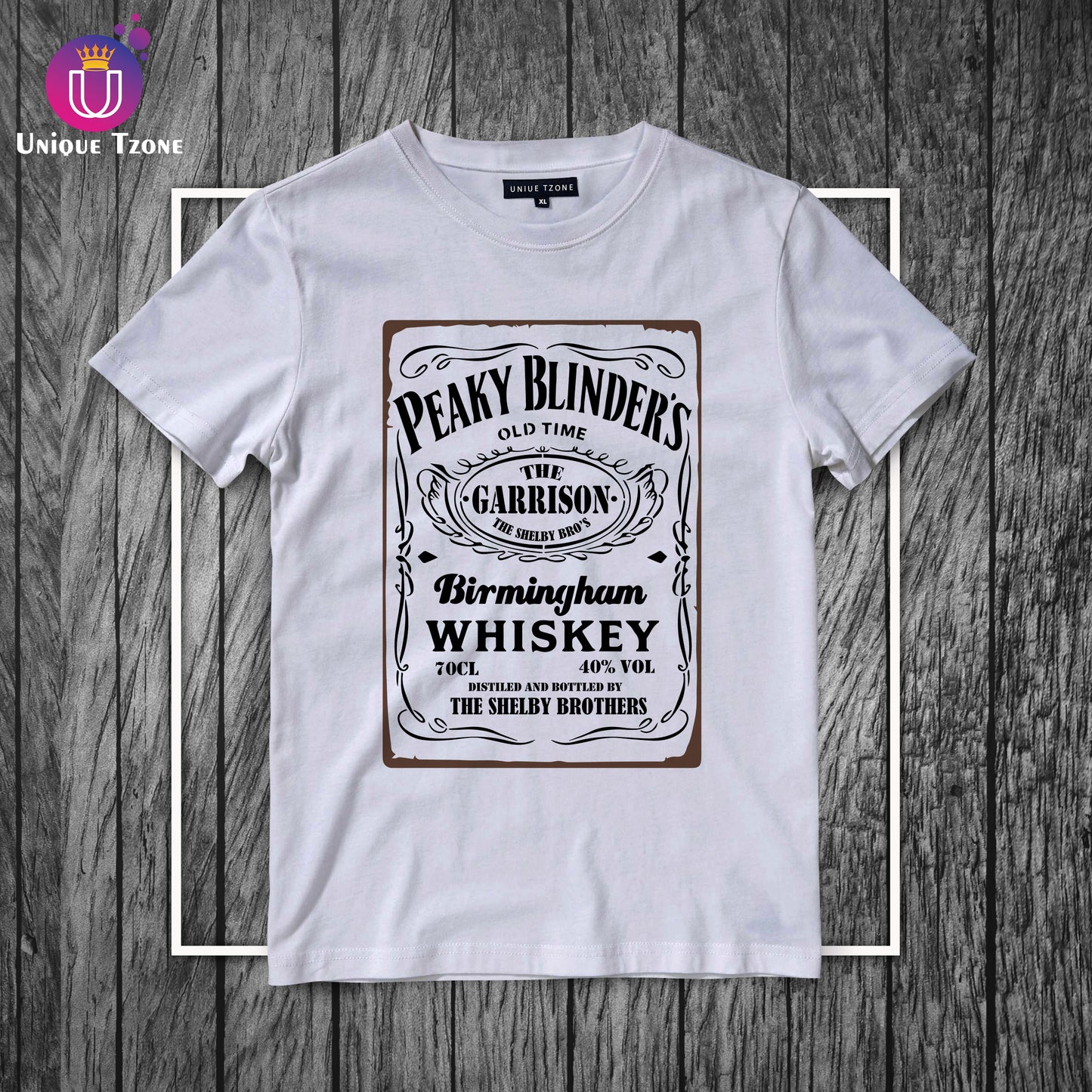 Peaky Blinders Old Time Birmingham Whiskey Cotton Half Sleeve T-shirt