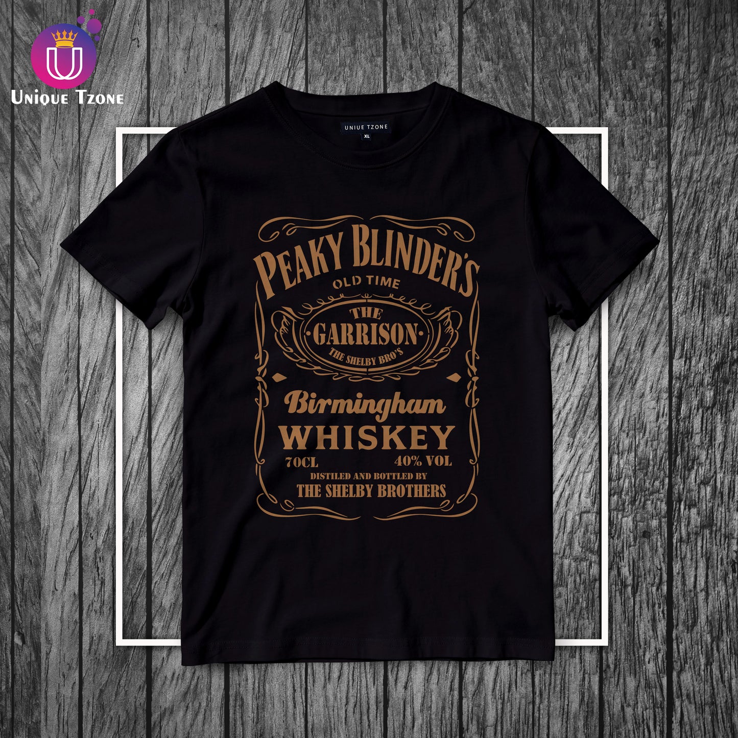 Peaky Blinders Old Time Birmingham Whiskey Cotton Half Sleeve T-shirt
