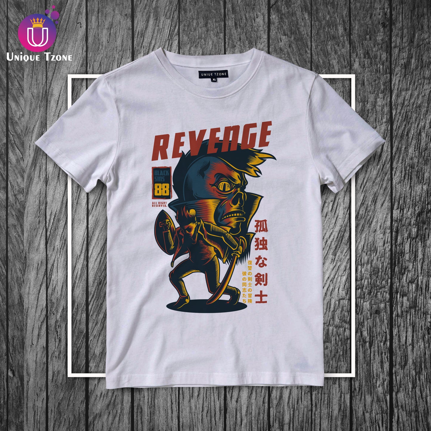 Revenge Urban Graphics Half Sleeve Round Neck Cotton T-shirt