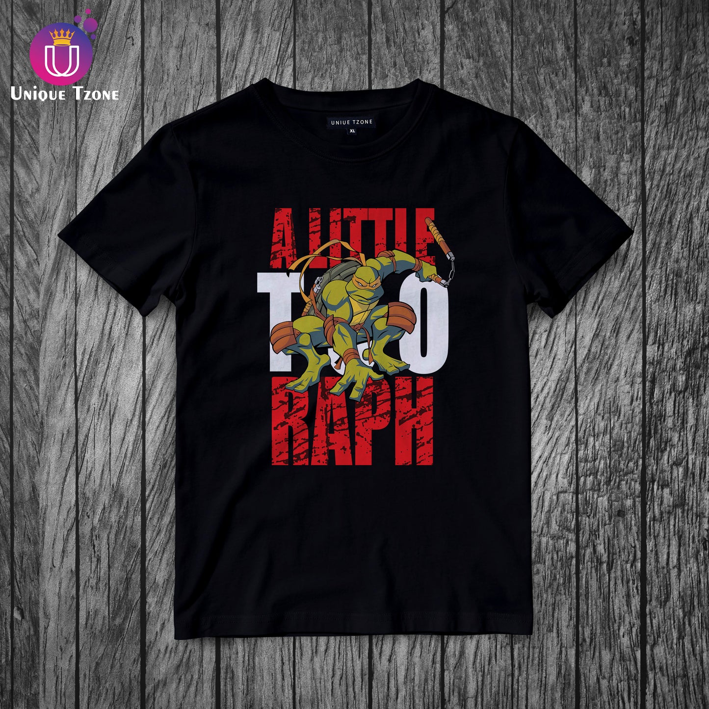 A Little Too Raph Teenage Mutant Ninja Turtle Men Half Sleeve Cotton T-shirt