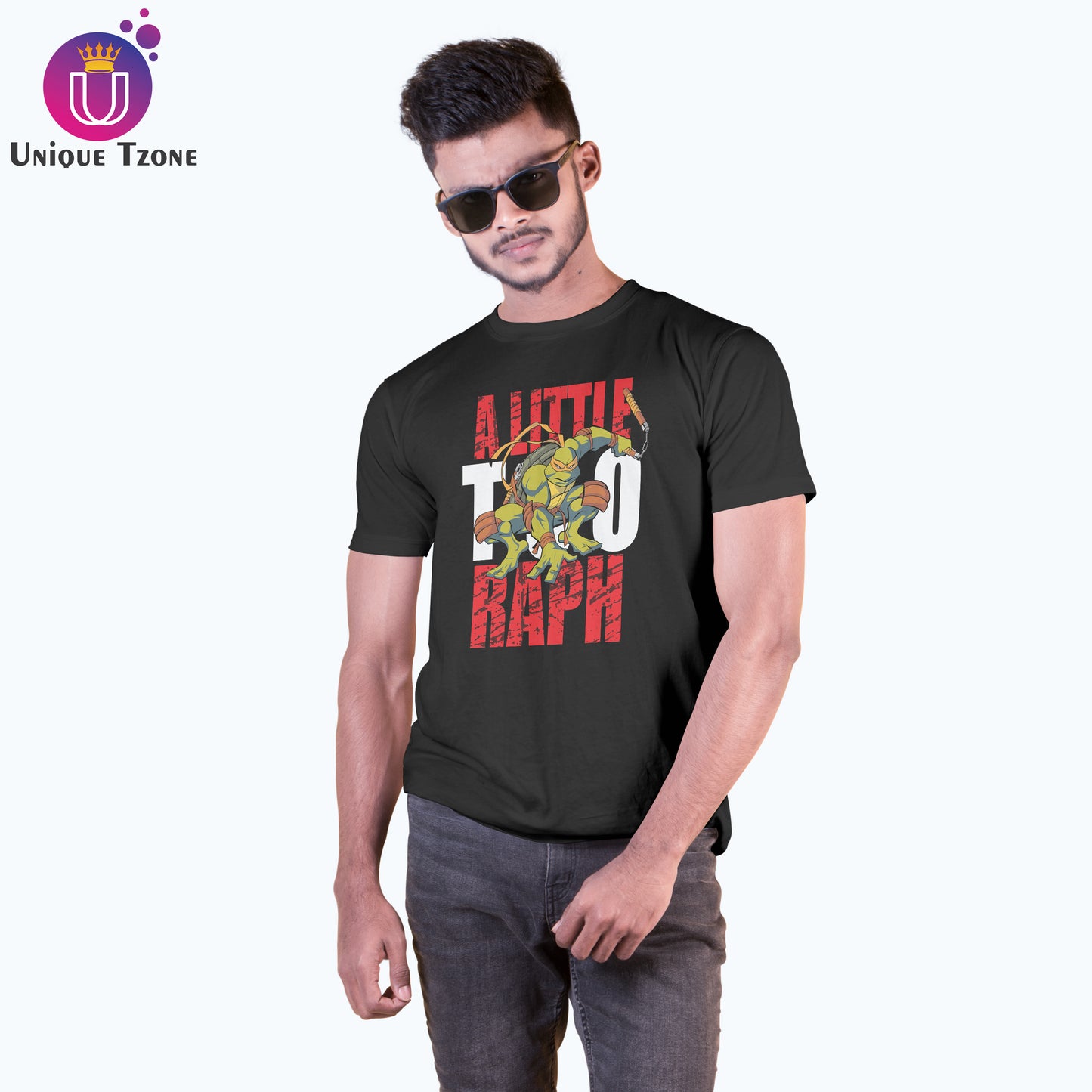 A Little Too Raph Teenage Mutant Ninja Turtle Men Half Sleeve Cotton T-shirt