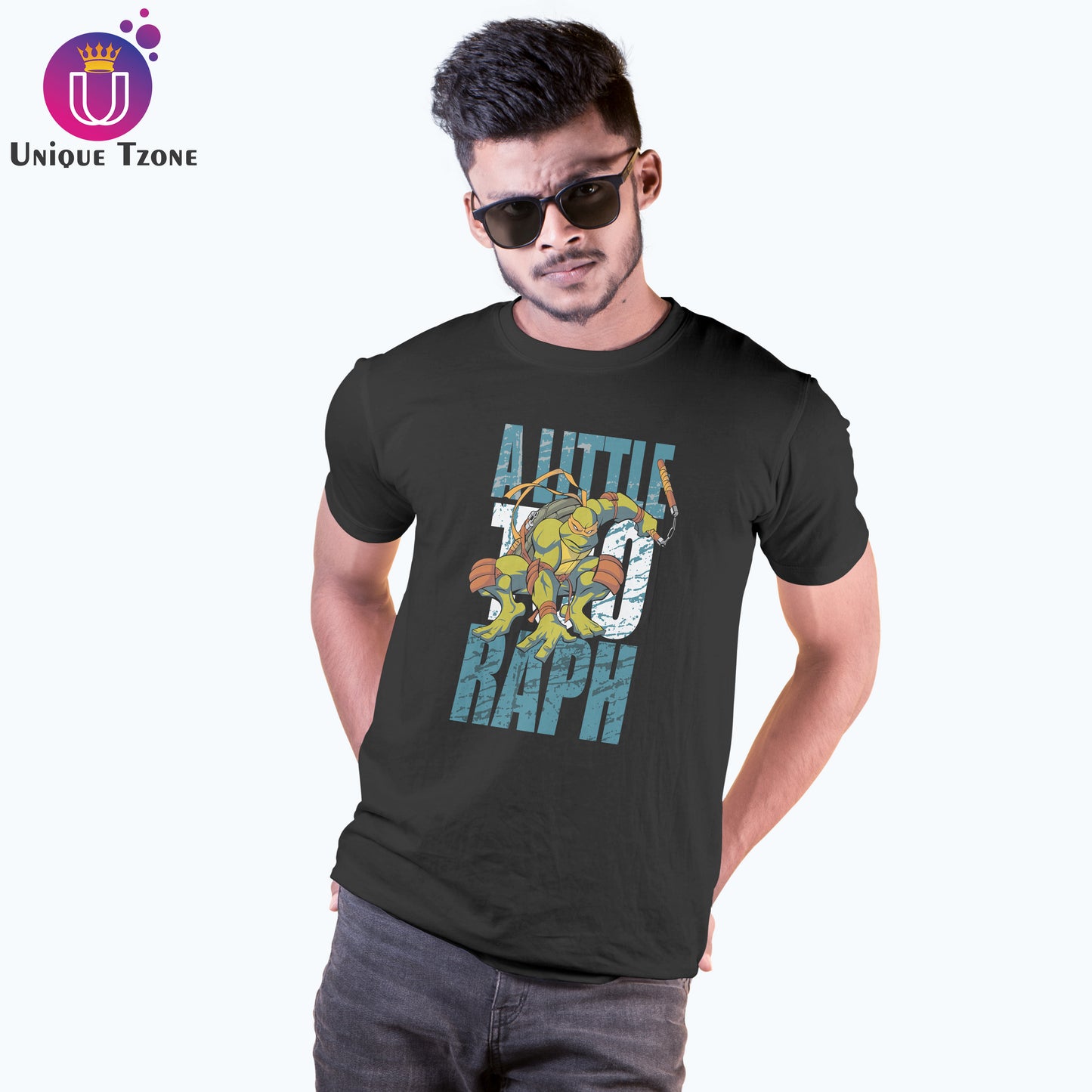 A Little Too Raph Teenage Mutant Ninja Turtle Men Half Sleeve Cotton T-shirt