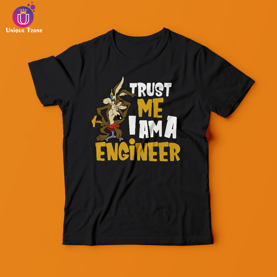 Trust Me I Am A Engineer Round Neck Cotton T-shirt