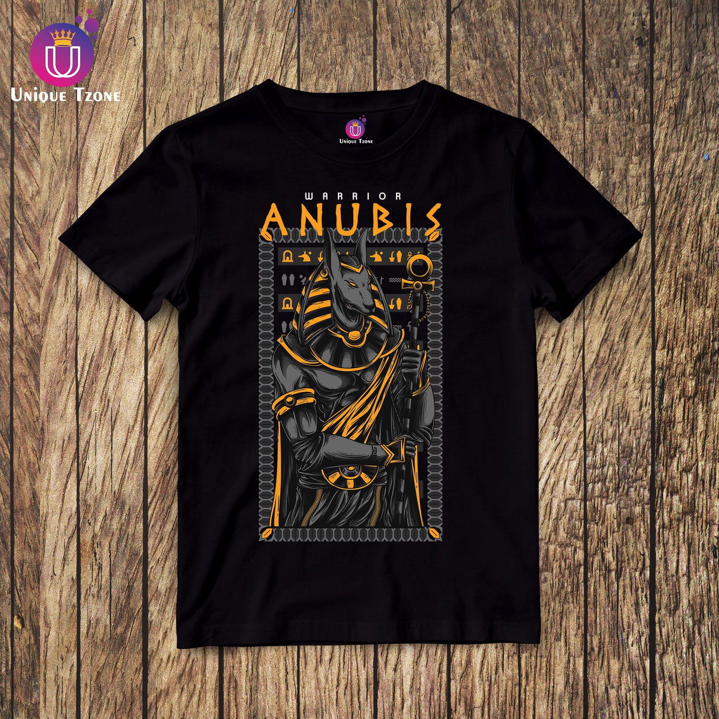 Anubis The God Of Death Premium Graphics Round Neck Half Sleeve Cotton Tshirt
