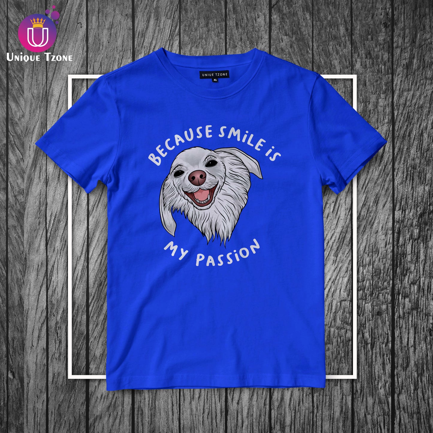 Because Smile Is My Passion Half Sleeve Cotton T-shirt