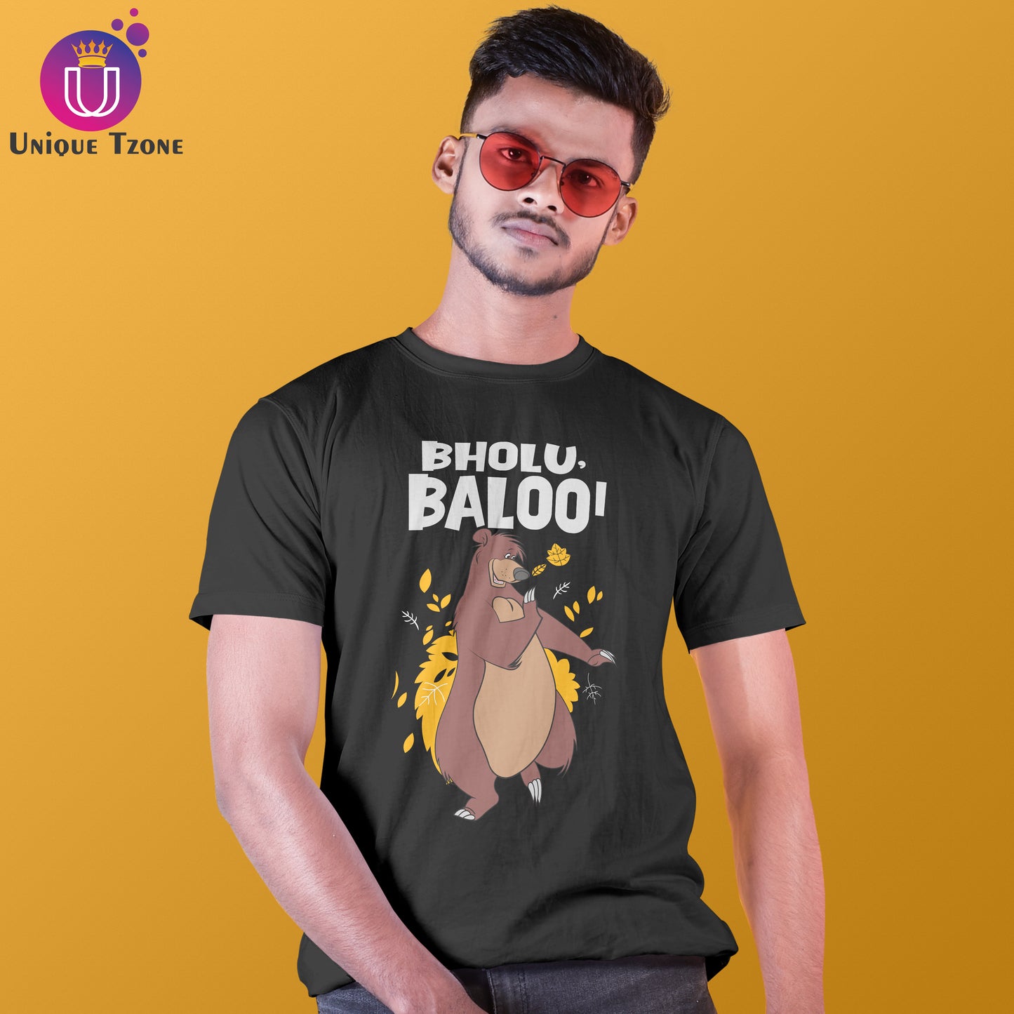 Bhoolu Bhalu Round Neck Cotton Half Sleeve T-shirt