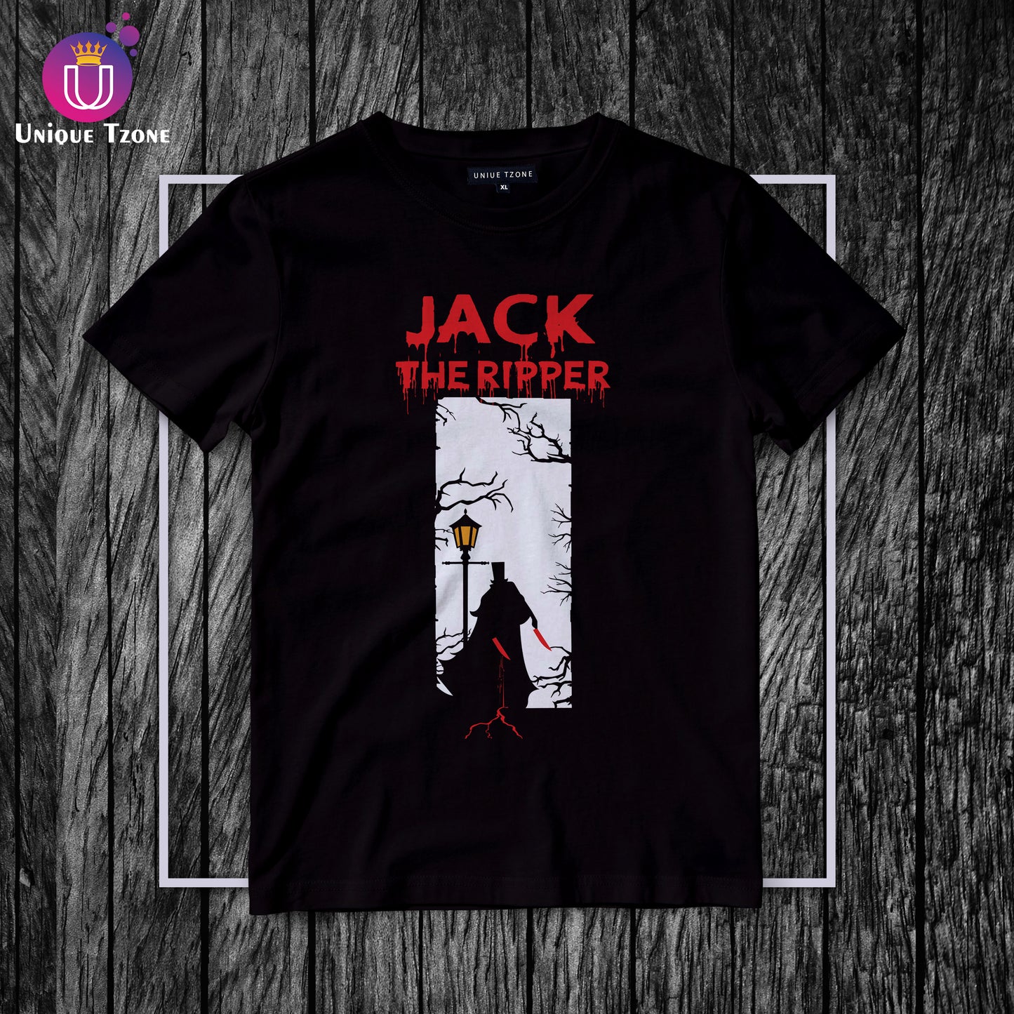 Jack The Ripper Premium Black Half Sleeve Round Neck Cotton T-shirt